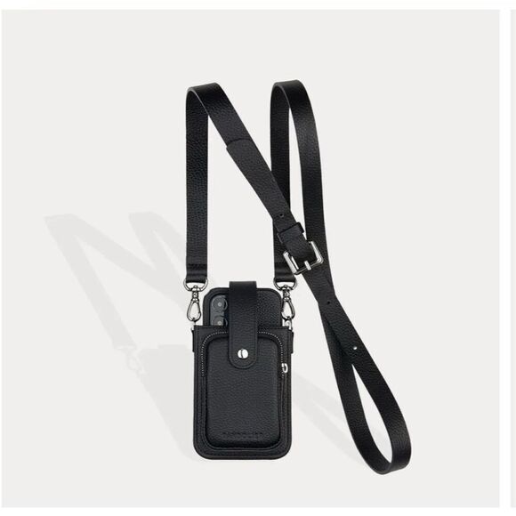 Bandolier emma Hailey black silver  holster crossbody iphone case/belt/strap set - Picture 1 of 6